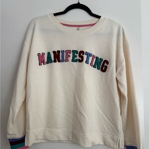 Lou & Grey Cream 'Manifesting' Sweater XS